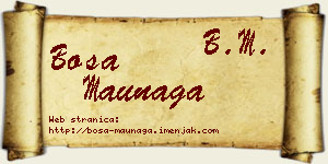 Bosa Maunaga vizit kartica